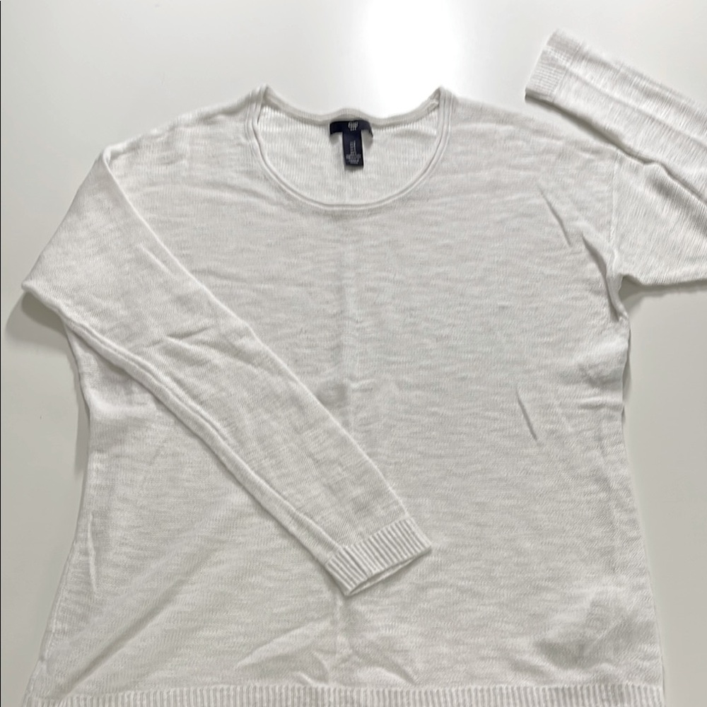 Gap White Long Sleeve Sweater Small